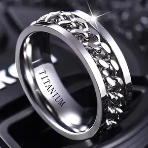 Men's 8mm Titanium Steel Ring
