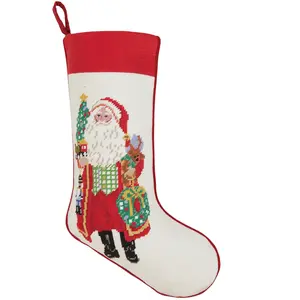Spirits Bright Embroidered Stocking