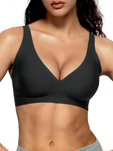 Women's Wireless Bra, Push-Up Design, Seamless Comfort, Full Coverage, No Underwire Support, Ideal for Daily Wear