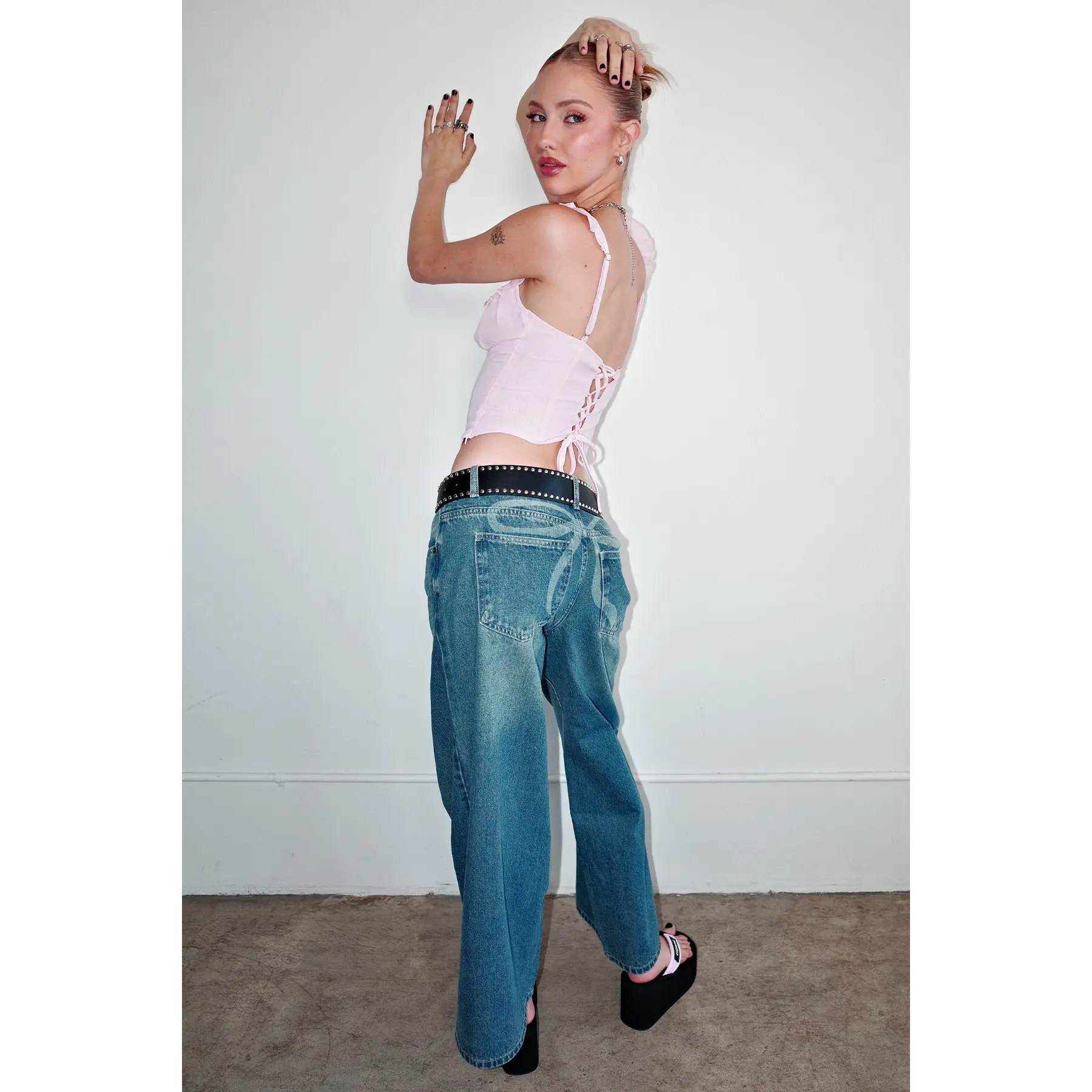 ILÉAN Vintage Paint Baggy Pants ilean 1 ILÉAN Vintage Paint Baggy Pants ilean 1