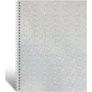 Large Reusable Sticker Book Collecting Album 8.5×11 Inch Sticker Storage Collection Organizer Book for Adult with 40 Sheets Letter Size Blank Release Paper and Holographic Cover (Little Star)