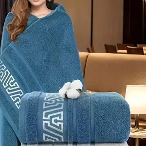 380g new pure cotton thick bath towel 70*140 soft absorbent no shedding colo Absorbent Thickened Towels