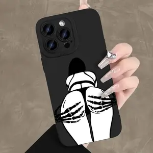 Skeleton Hand Girl Design Phone Case, Full Body Shockproof Phone Protective Cover, Fashion Phone Compatible with iPhone 17 15 14 13 12 11 X Pro Max Plus Mini, Casing
