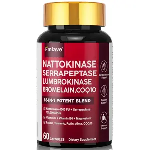 18-in-1 Nattokinase 4000FU-18-in-1, Cardiovascular Health Support, 60 Capsules