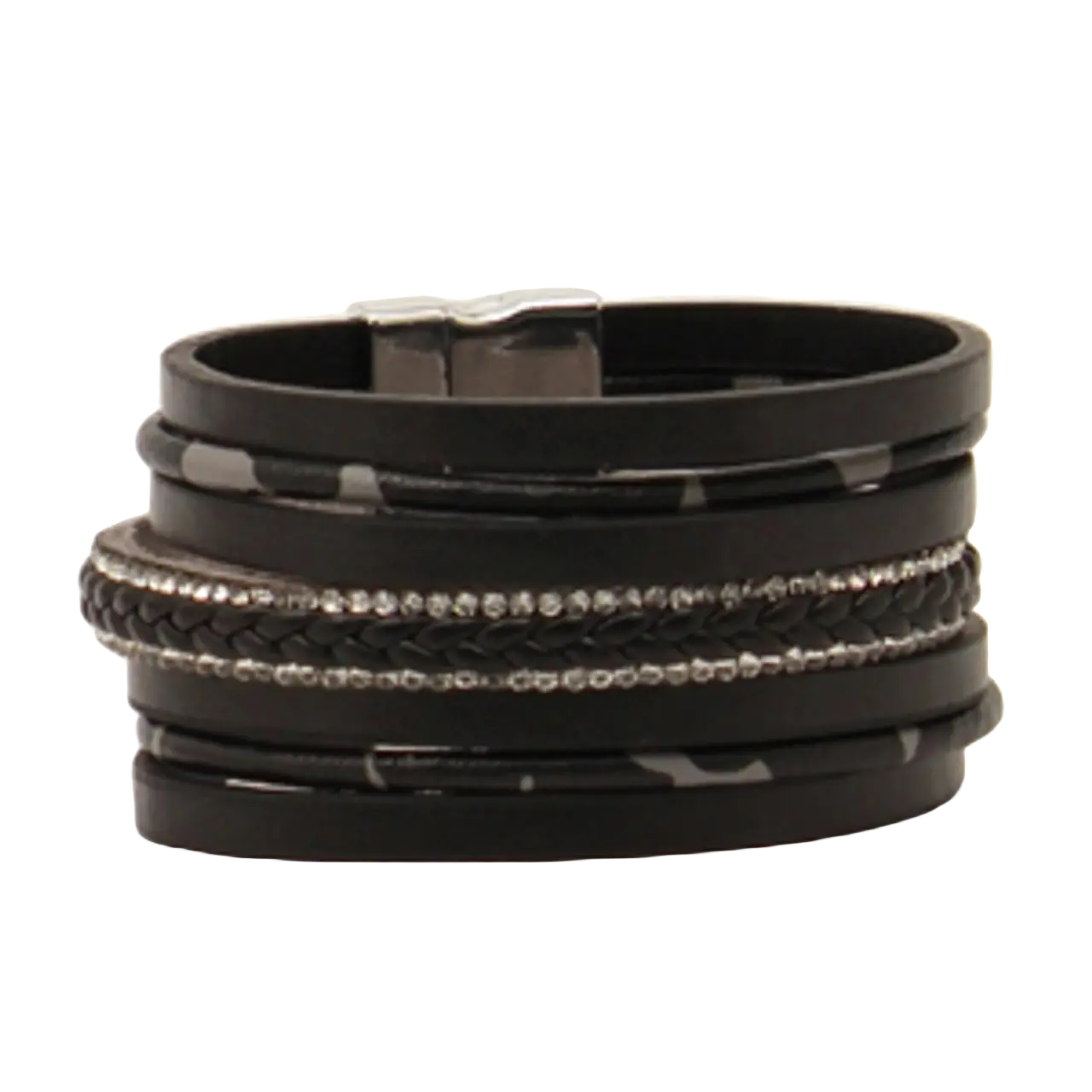 Blazin Roxx Western Black Multi Wrap Bracelet 3051301