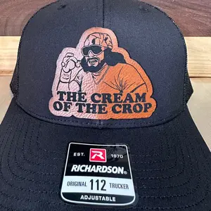 Cream of the Crop leather patch hat!
