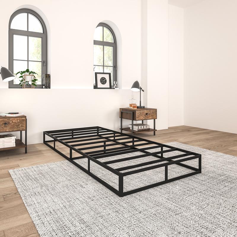 Edenza-Queen Box Spring 7 Inch, Heavy Duty Mattress BoxSpring Foundation, Sturdy Queen Box Springs for Bed with Fabric Cover Set, Easy Assembly, Noise Free