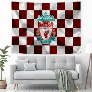 English Premier League L-Liverpool FC Tapestry Background Hanging Cloth Bedroom Room Decor Aesthetic Tapestry Wall Party