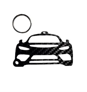 Carbon Fiber keychain for Mercedes AMG One (2022-Present) Inspired Keychain Lanyard  front view Glossy Twill gift