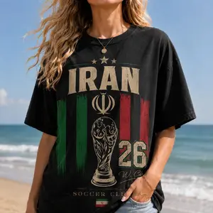 Vintage Iran Football T-shirt, Shirt, Soccer 2026 Style Tee, Iran Flag Gift, Retro Sports Apparel