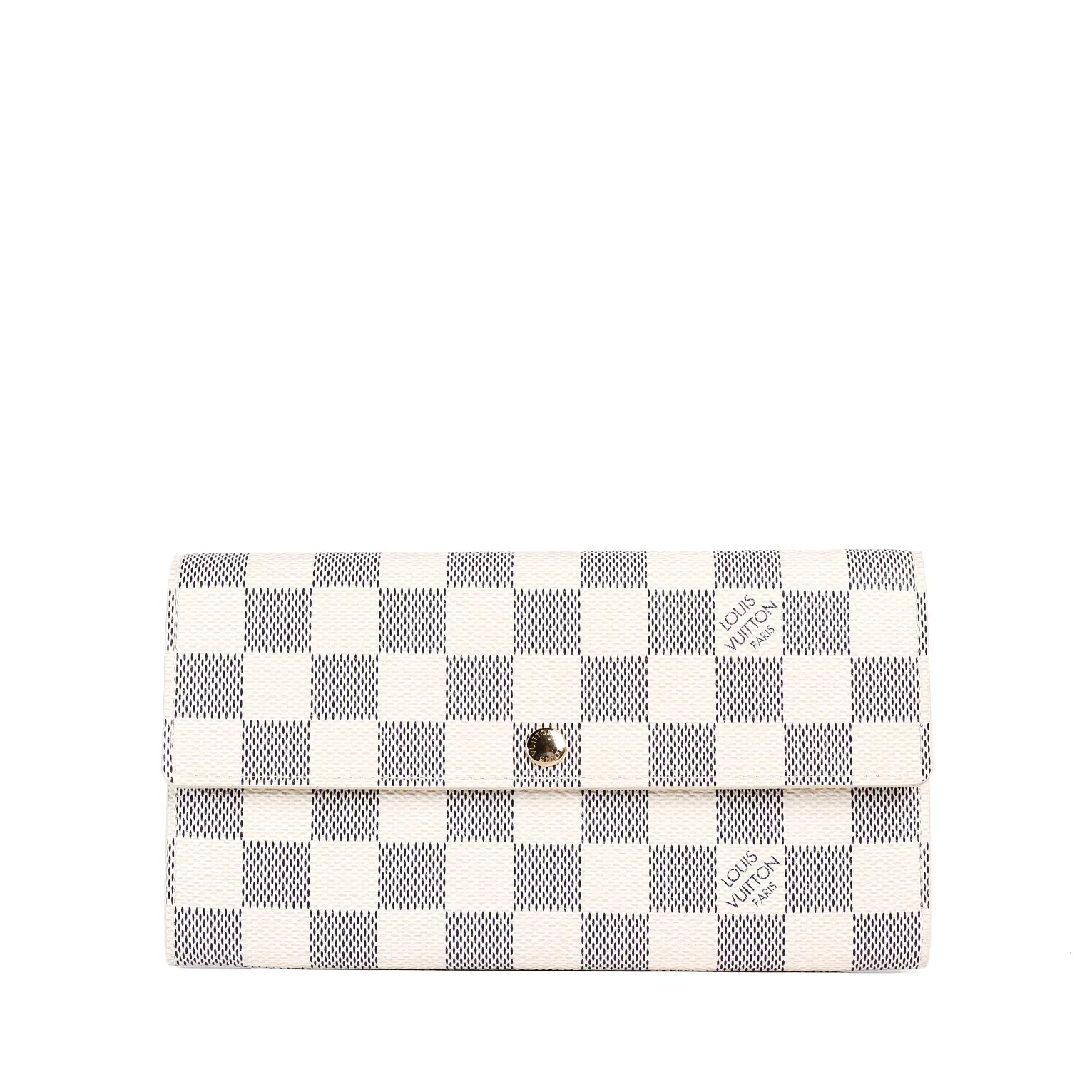 Pre-owned Louis Vuittion Coated Canvas Wallet Louis Vuitton Sarah Damier Azur Long 17049973