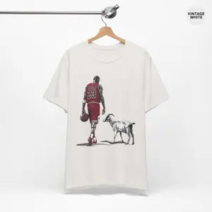 Jordan Goat Shirt Featuring Michael Jordan Logo Made for Basketball Fans Perfect Gift with Vibrant Color Options