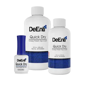 DeEnti Quick Dry Nail Polish Top Coat 0.5 floz 4 fl oz 8 fl oz Glossy Finish Formula for Efficient Drying and Long Lasting Shine