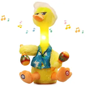 Dancing Talking Duck Toy Repeats What You Say, Electric Dancing Cactus Singing Funny Stuffed Animal Dancing Talking Duck Toy Repeats What You Say, Electric Dancing Cactus Singing Funny Stuffed Animal