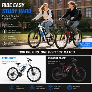 VICTOR 3.0 26 Inch E-City Bike 3×7 Speed 350W Rear Drive 36V 10.4Ah Lithium Battery IP54 Max 40km Range