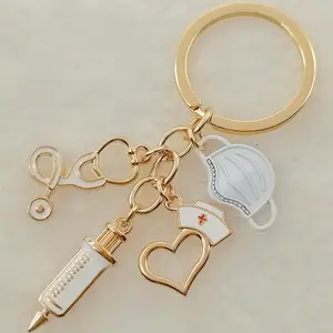 Medical Nurse - Syringe, Stethoscope, Mask, Hat, Key Chain - The Perfect Gift for Nurses And Medical Professionals