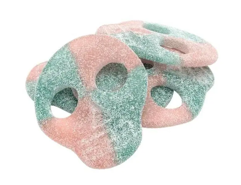 Candy People Swedish Sour Fizzy Bubble Gummy Skulls Candies - Sweet Snacks for Adults, 4.4 lbs Pack