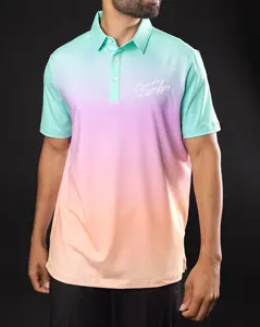 Sunset - Sunday Swagger Mens Golf Polo Sunset - Sunday Swagger Mens Golf Polo