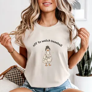 Baseball Mom Shirt ⚾ Off to Watch Baseball Goose Tee | Game Day Mom Outfit | Cute Funny Sports Mom Gift