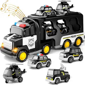 Police Truck Toys ,5 in 1,7in 1, Truck Friction Power Toy Car Christmas Birthday Gifts