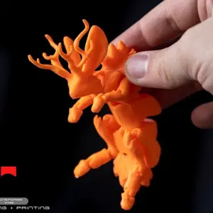Articulating 3d Printed Jackalope