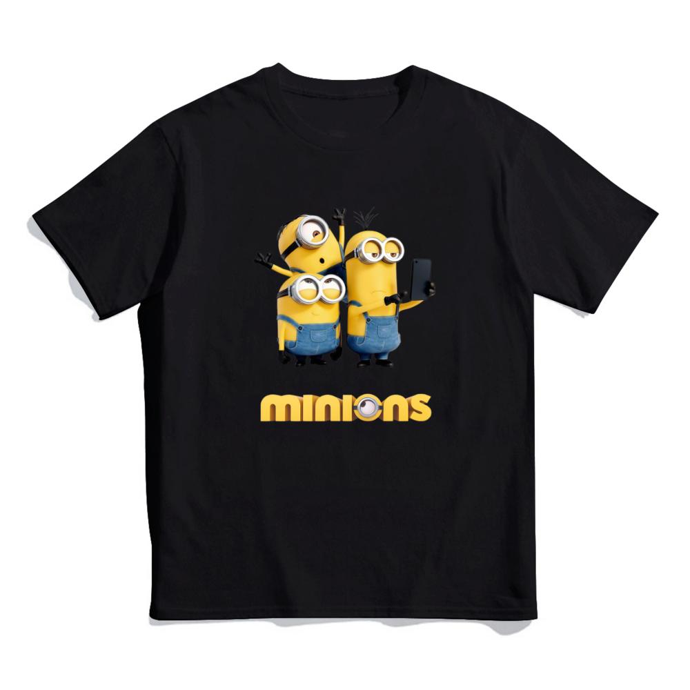 Minions Lover T-Shirt, Cute Cartoon Character Short Sleeve, Soft Cotton Casual Tee