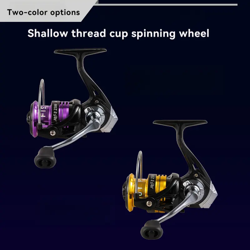 MLS-II Series Spinning Fishing Reel - High-Performance Fishing Reels with 12BB Bearings, 5.2:1 Gear Ratio, 17.64LB Max Drag, Stainless Steel Build, Large Capacity Spool, Smooth Operation, Saltwater & Freshwater Use, Black/Purple/Golden Options, Black Gold