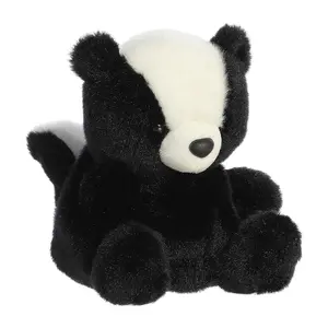 Palm Pals Adorable Scout Skunk 5 inch Black Mini Soft Plush Collectable Stuffed Animal