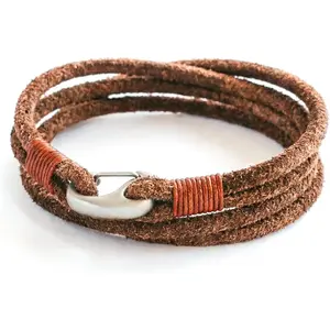 Genuine Suede Leather Double Wrap Bracelet, Minimalist Unisex Wristband, Matte Finish Clasp,    Box Included