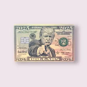 Trump Dollars Holographic Credit Card Sticker Debit Skin Decal Cover Waterproof Vinyl Easy To Apply Wallet Upgrade