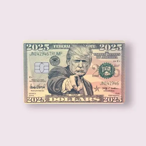 Trump Dollars Holographic Credit Card Sticker Debit Skin Decal Cover Waterproof Vinyl Easy To Apply Wallet Upgrade