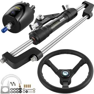 fathersdaygift VEVOR Hydraulic Steering Kit 300HP, Hydraulic Boat Steering Kit Helm Pump, Hydraulic Boat Steering Kit Without Hydraulic Steering Hose for Boat Steering System