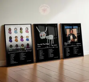 Drake Set of 3 Bundle Album Cover Posters, Rapper Posters