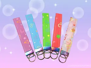 Keyfob Pack of 5 Magical Girls - Fabric Keychains for Anime Lovers