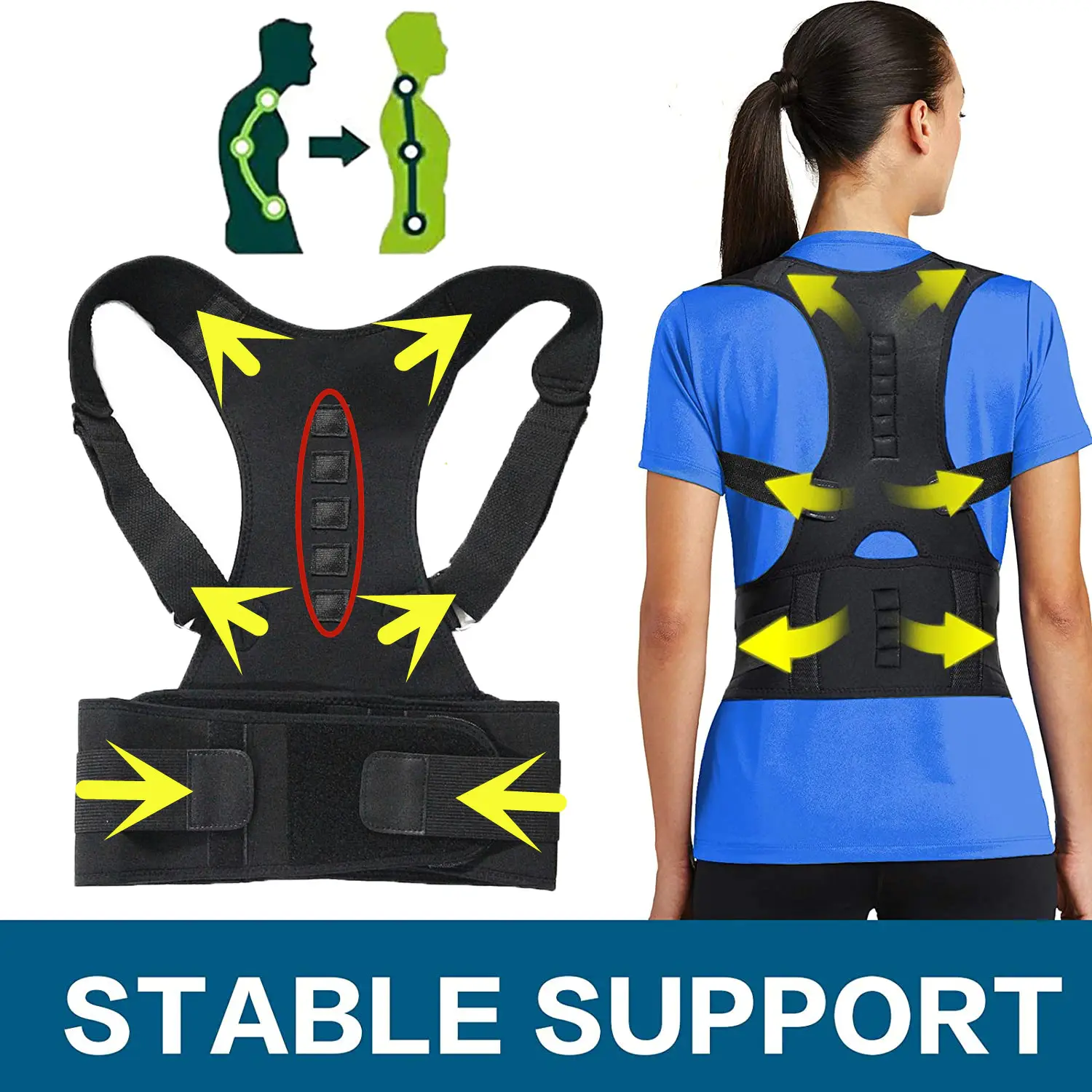 Adjustable Posture Support Belt for Desk Jobs & Daily Wear