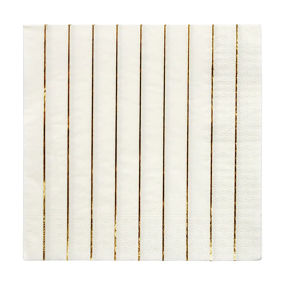 Gold Stripe Simply Solids Napkin