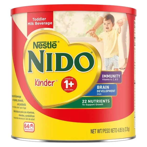 Nestlé NIDO Kinder 1+ Toddler Milk Beverage, 4.85 lb Can, Dietary Vitamin Nutrition Supplement (Prebiotic-Probiotic Health Drink)