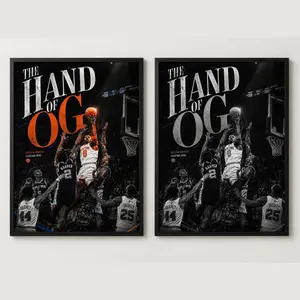 [NO FRAME] The Hand of OG Basketball Wall Art – Iconic New York Game Winner Poster, Retro Basketball Print, Sports Fan Gift Decor