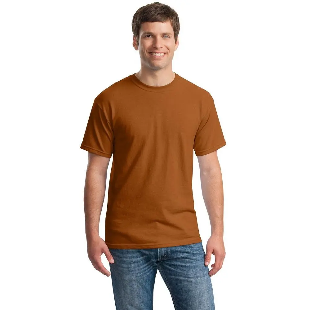 Gildan G500 Men's Heavyweight Preshrunk Cotton T-Shirt - 5.3 oz Classic Fit Menswear Round Neck Top, Seamless Short Sleeve for Sport & Casual Wear, Plain, 2Xl, 3Xl, 4Xl, 5Xl, All Seasons, Shortsleeve, Tshirt, Seamless Rib, Crew Neck, Dark Heather
