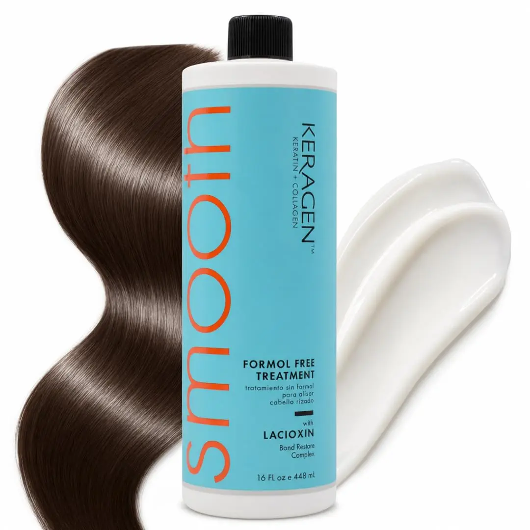 KERAGEN Brazilian Keratin Smoothing Treatment Formaldehyde-Free Blowout Straightening System, Argan Oil – 10 Ml