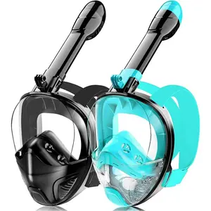 Full Face Snorkeling Mask For Adults And Teenagers, Snorkeling Equipment, With Detachable Camera Holder, Panoramic 180° Field Of View, Anti-fog And Anti-leakage Snorkeling Suit For Men And Women