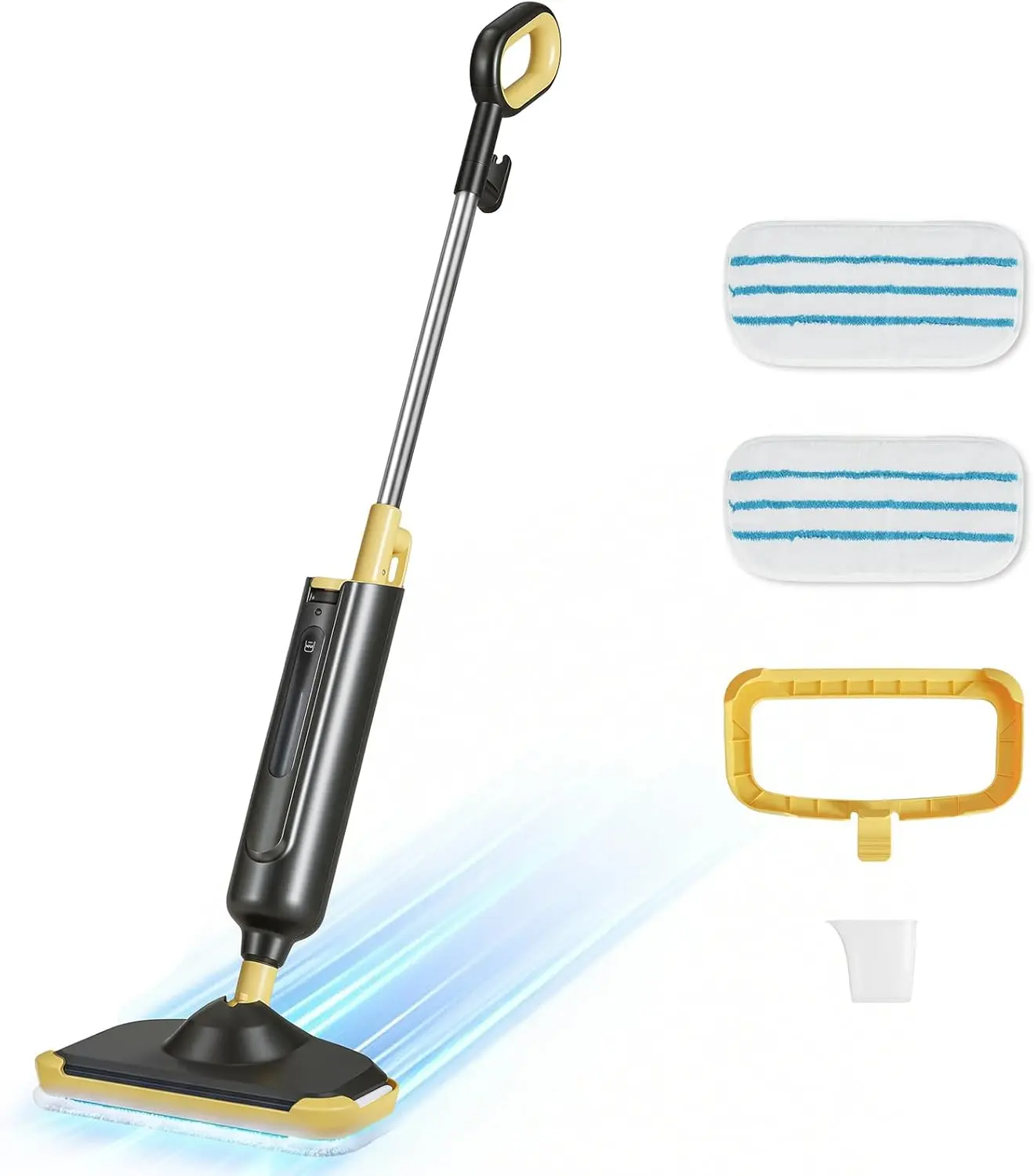 Multi-Surface Steam Mop Cleaner for Hardwood & Tile Floors | Lightweight Floor Steamer with 2 Washable Pads for Deep Cleaning