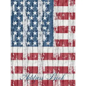 Address Book: With  Contacts, Birthdays, Anniversaries & Password Sections / Large Print Telephone Address Organizer / Patriotic Flag Design - Paperback