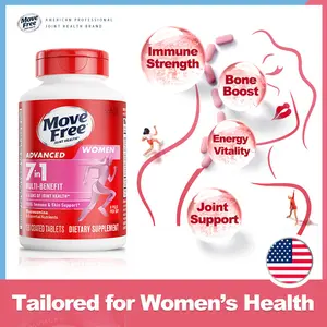 Move Free Advanced 7-in-1 Multi-Benefit Glucosamine Chondroitin with Essential Multivitamins for Women, 120 Tablets