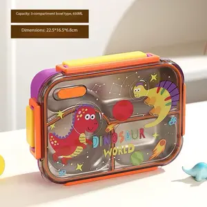 Dinosaurs -Themed Lunch Box for Boys, Insulated, Leak-Proof Food Container for School Use
