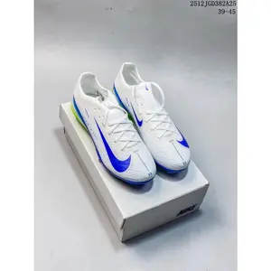 Vapor 16 Academy Mercurial Dream Speed ​​soccer cleats with Air Zoom cushioning, stylish, durable, non-slip, comfortable, trendy, retro design, white and blue training soccer  Football shoes