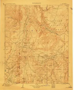 Gallina New Mexico USGS Topographic Quadrangle Map, 1909, 1:125000