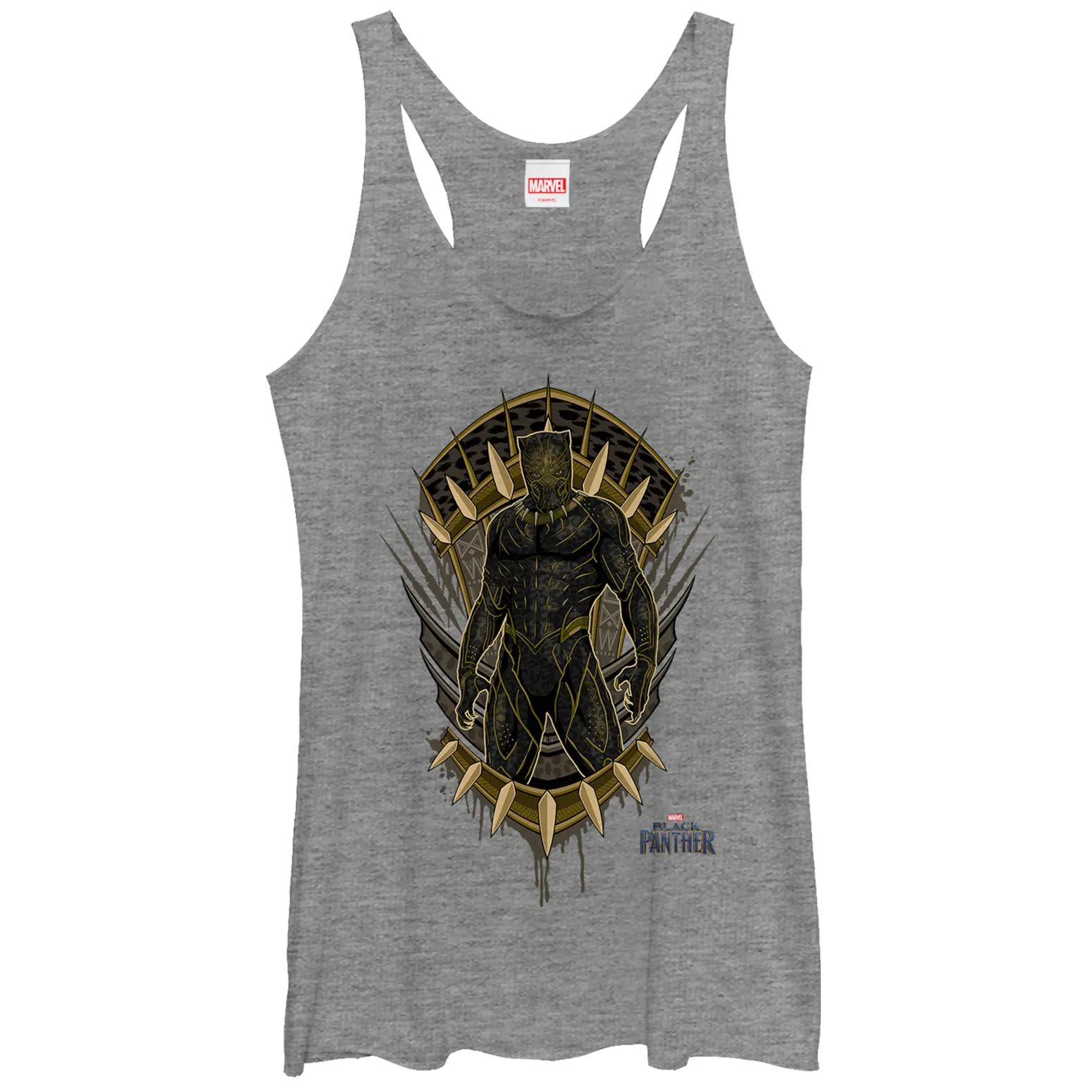 Women's Marvel Black Panther 2018 Claw Crest Racerback Tank Top