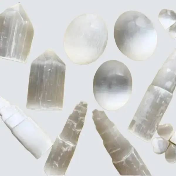 [Crescent Cast] All Satin Spar, Selenite & Gypsum Crystals for Clarity, Cleansing & Energy Work