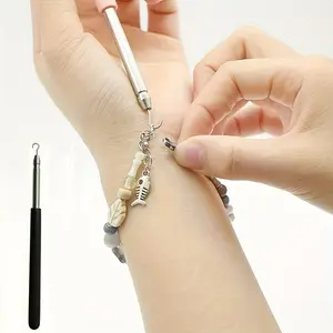 Multicolor Fashion Stainless Steel Jewelry Bracelet, Easy Wear and Remove Wrist Fixed Accessory, Effortless Helper Rod